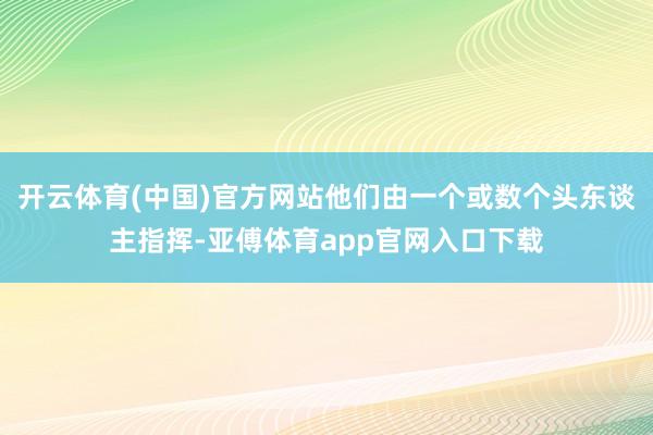 开云体育(中国)官方网站他们由一个或数个头东谈主指挥-亚傅体育app官网入口下载