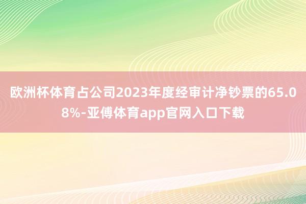 欧洲杯体育占公司2023年度经审计净钞票的65.08%-亚傅体育app官网入口下载