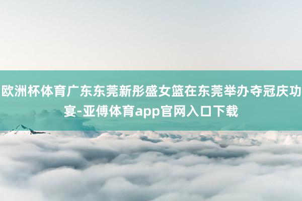欧洲杯体育广东东莞新彤盛女篮在东莞举办夺冠庆功宴-亚傅体育app官网入口下载