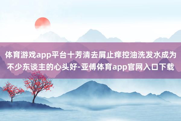 体育游戏app平台十芳清去屑止痒控油洗发水成为不少东谈主的心头好-亚傅体育app官网入口下载